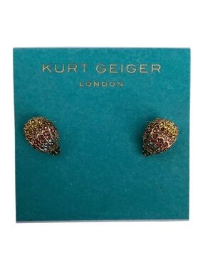 Kurt Geiger London Multicolor Crystal Pavè Eagle Head Stud Earrings